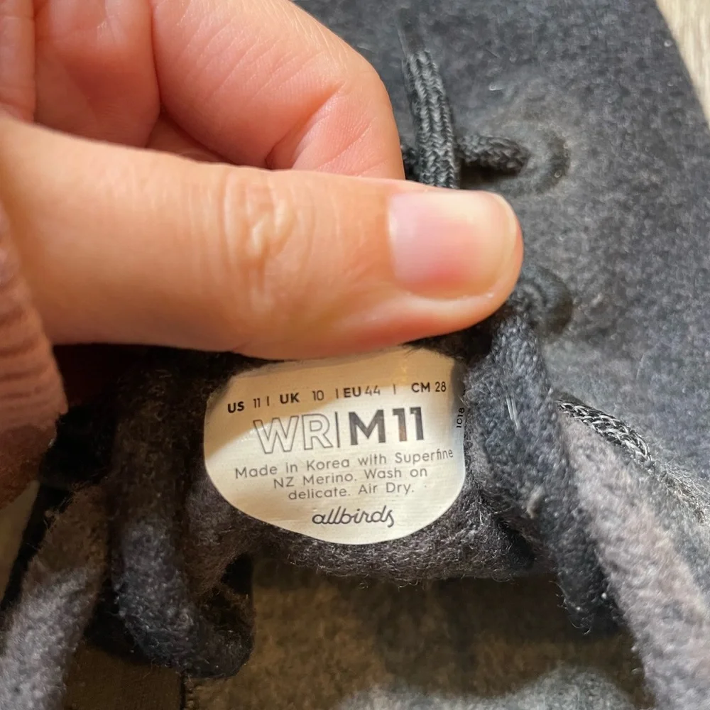 Allbirds grey merino wool grey sneakers mens 11 - Picture 5 of 5